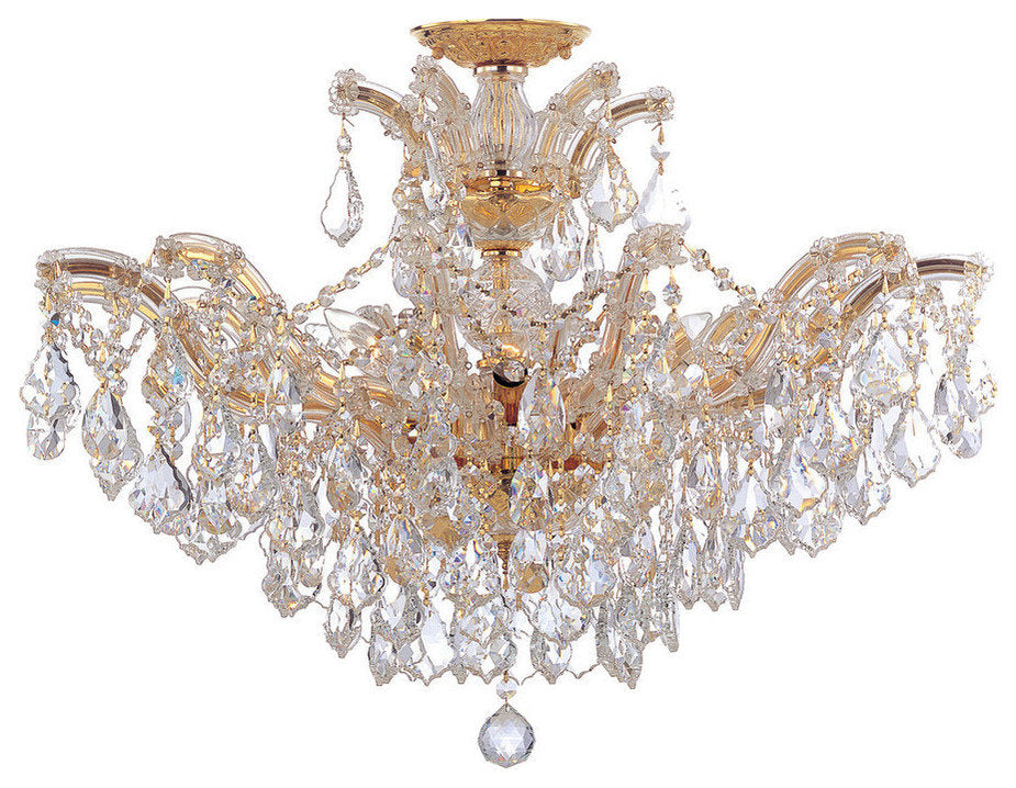 Crystorama Maria Theresa 6-Light Elements Crystal Gold Semi-FlushBy Crystorama Lighting