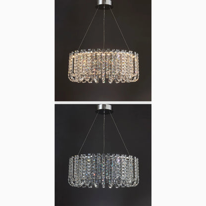 Cagnano Amiterno | Posh Large LED Crystal Pendant Chandelier, 2 Layers Small -Dia31.5+19.7", Cool LightBy Miron Demid LLC