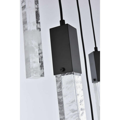Aurora 13 Light Pendant, BlackBy Elegant Furniture & Lighting