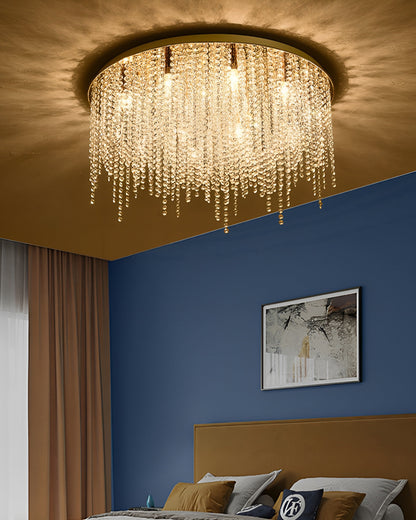 Acireale | Modern Drum LED Ceiling Chandelier, Black, Dia31.5", Cool Light, Non-DimmableBy Miron Demid LLC