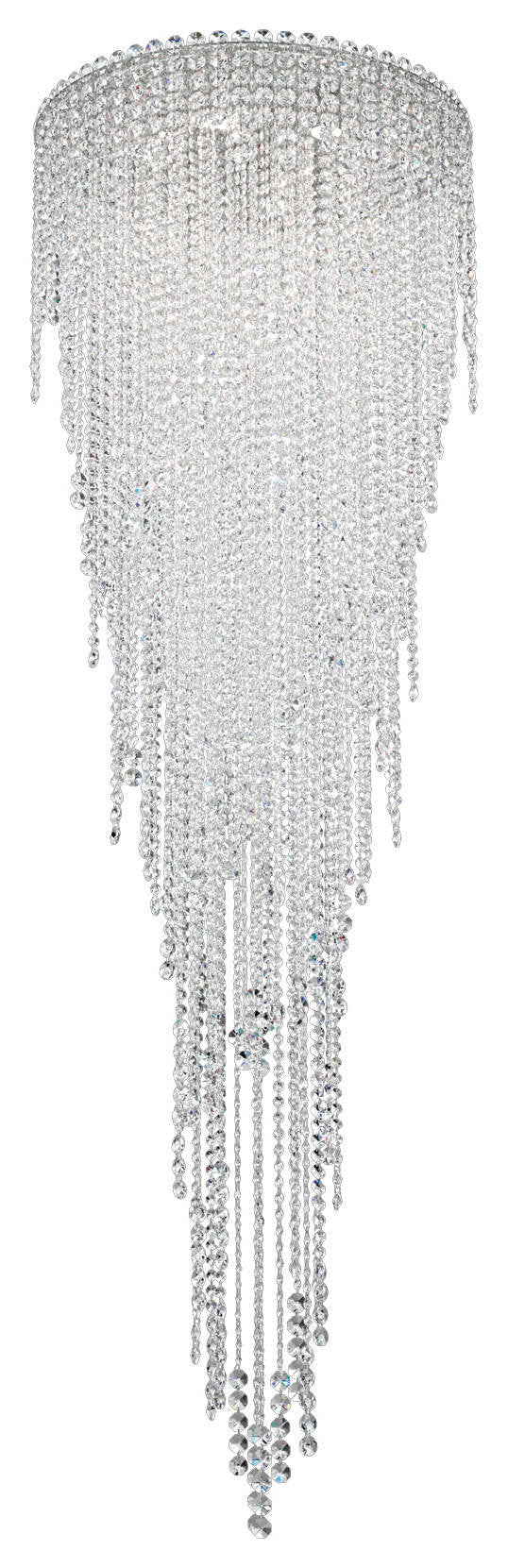 Chantant 6-Light Close to Ceiling in Stainless Steel With Clear Heritage CrystalBy Schonbek