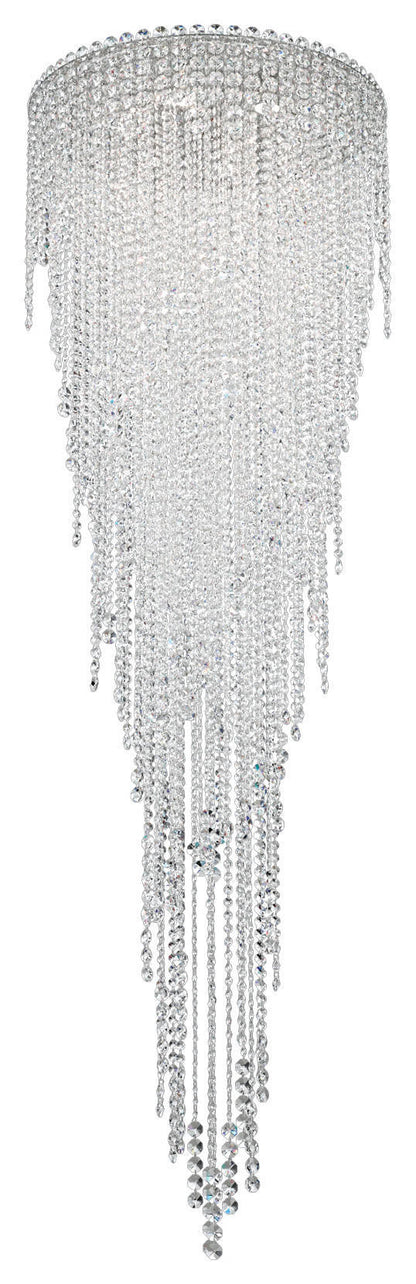 Chantant 6-Light Close to Ceiling in Stainless Steel With Clear Heritage CrystalBy Schonbek