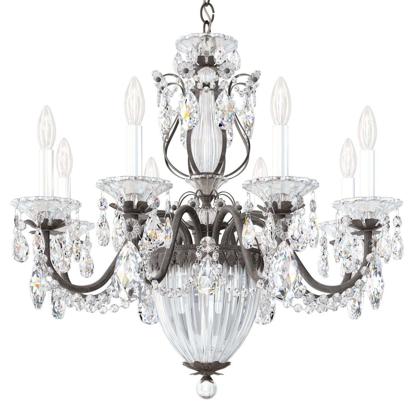 Schonbek 1238N-76S 11 Light Crystal Chandelier, Heirloom BronzeBy Schonbek