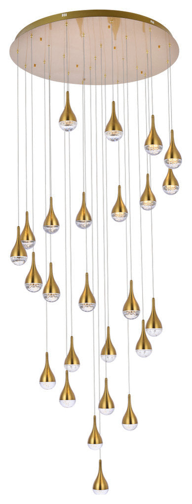 Elegant Lighting Amherst 42" Led Chandelier in Satin GoldBy Elegant Furniture & Lighting
