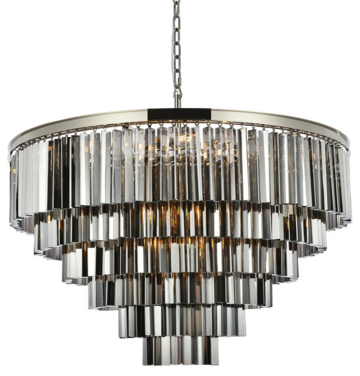 Urban Classic 1201D44PN-SS/RC 33 light polished nickel Chandelier Silver ShadeBy URBAN CLASSIC