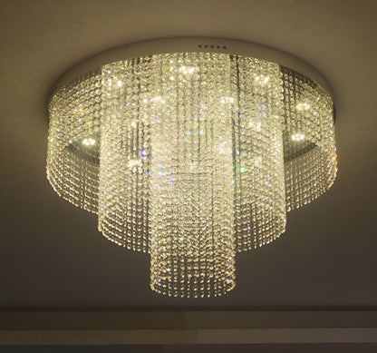 Accumoli | Modern Crystal LED Ceiling Lamp, Dia31.4xh18.8", Warm LightBy Miron Demid LLC