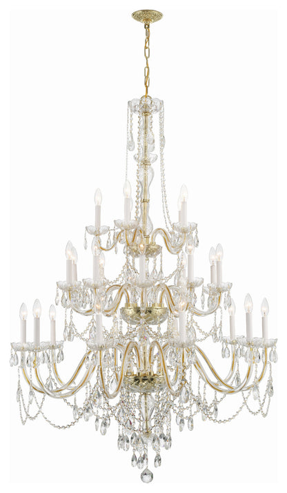 Traditional Crystal 25-Light Polished Brass ChandelierBy Crystorama Lighting