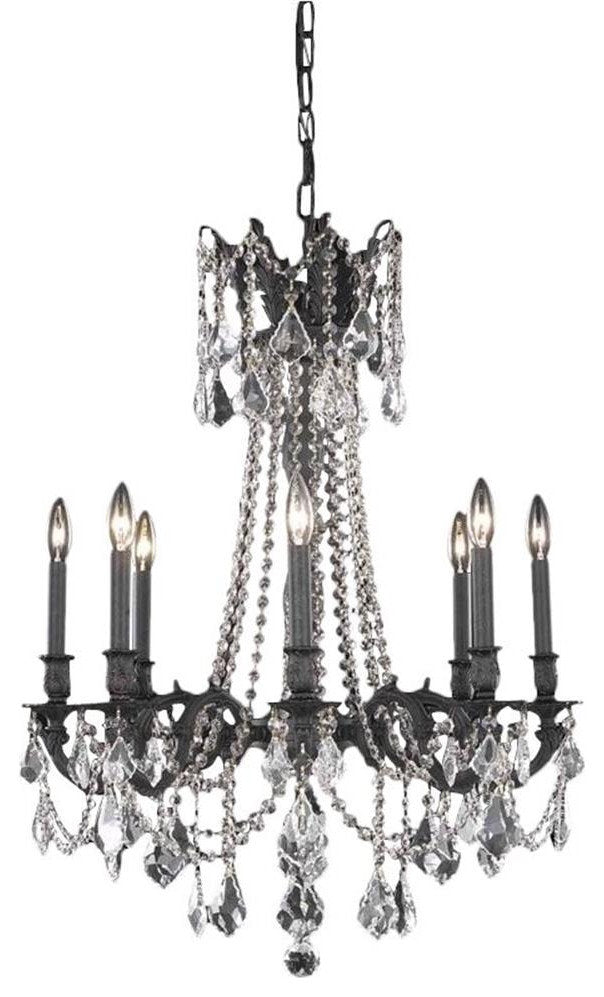 Elegant Lighting Rosalia 24" 8 Light Royal Crystal ChandelierBy Elegant Furniture & Lighting