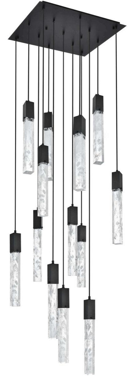 Aurora 13 Light Pendant, BlackBy Elegant Furniture & Lighting