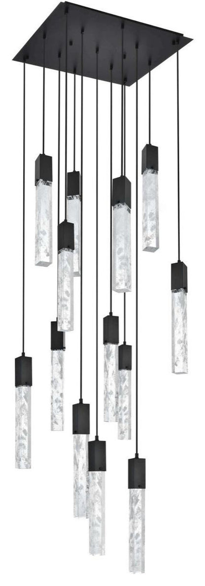 Aurora 13 Light Pendant, BlackBy Elegant Furniture & Lighting