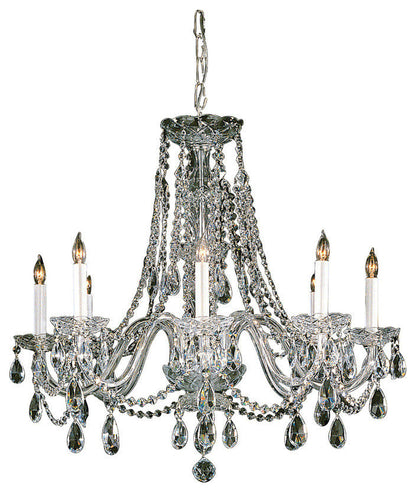 Traditional Crystal 8 Light Spectra Crystal Brass ChandelierBy Crystorama Lighting