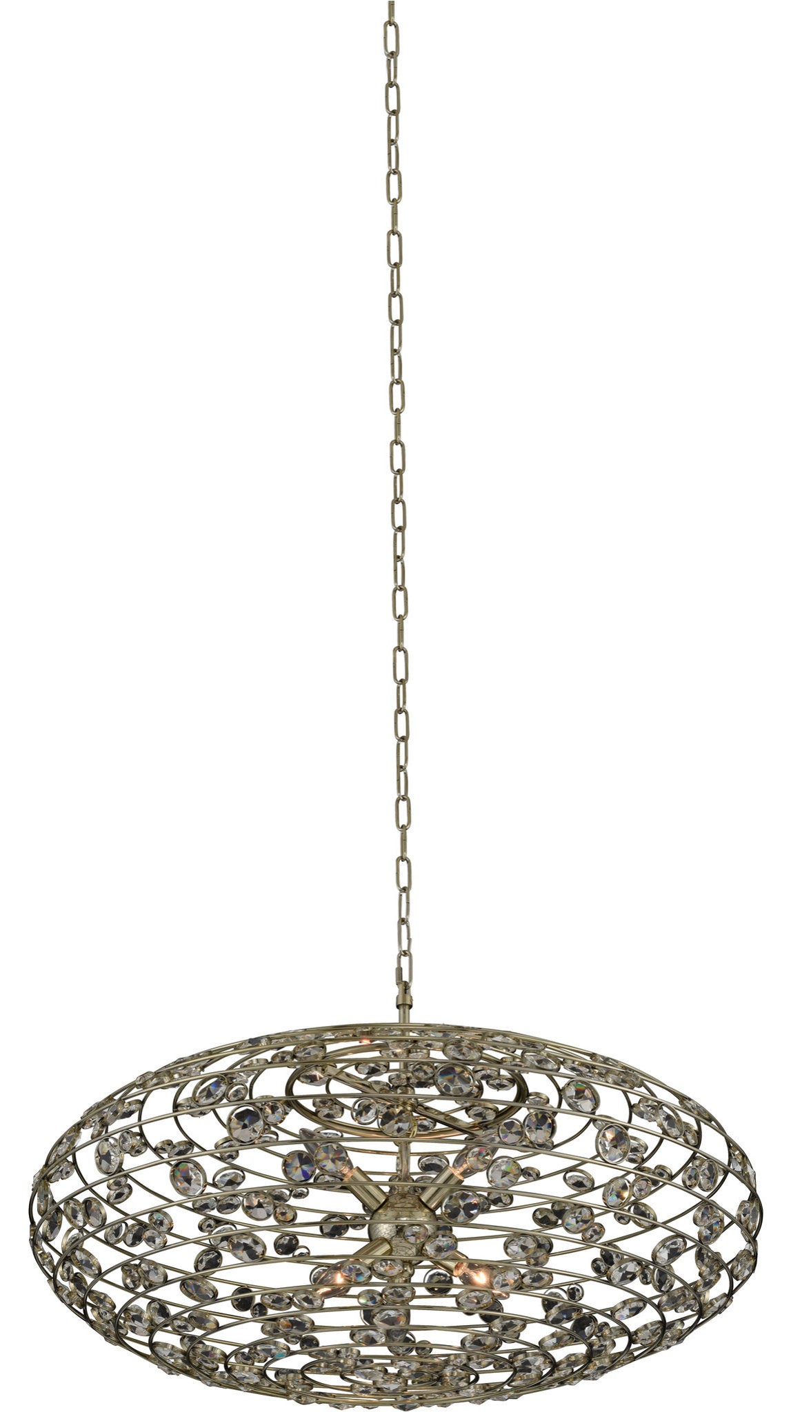 Gemini 32x19" 6-Light Modern Large Pendants by AllegriBy Allegri Crystal by Kalco Lighting