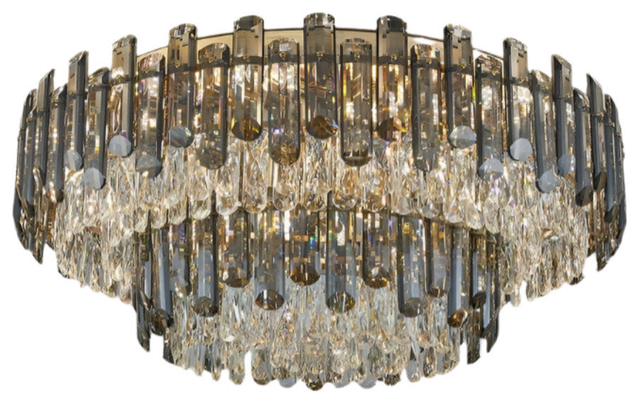 Venice 2-Tier Crystal Chandelier, 39", 100cmBy Morsale.com