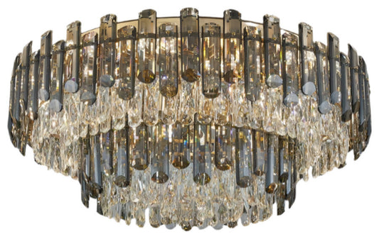 Venice 2-Tier Crystal Chandelier, 39", 100cmBy Morsale.com
