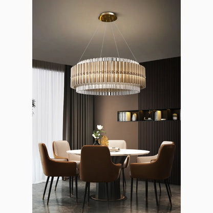 Cagnano Varano | Elegant Large Luxury Gold Crystal Chandelier, Gold, Dia80, Warm LightBy Miron Demid LLC