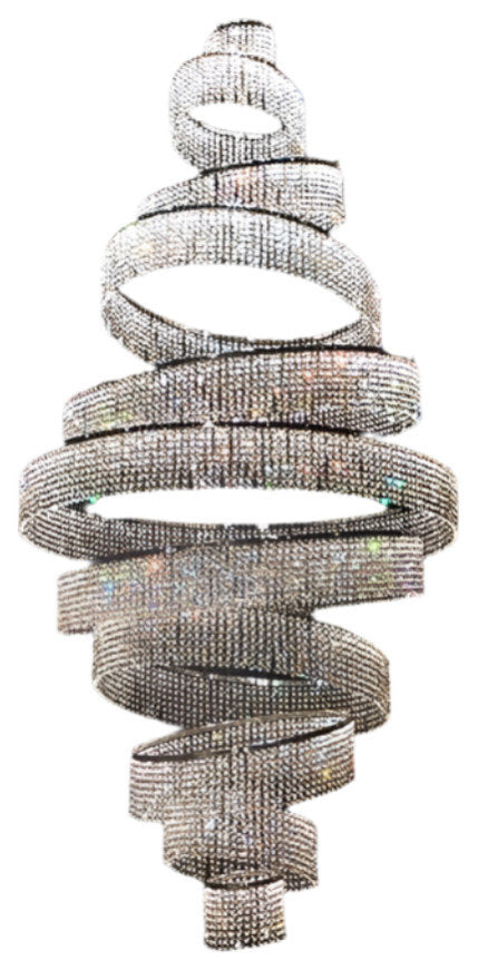 Alleri Luxury Duplex Staircase Hallway Crystal Chandelier, Cool Light, 9 RingsBy MORSALE