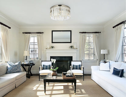 Elegant Lighting 1208F31/RC Sydney 8 Light 32"W Flush Mount Drum - PolishedBy Elegant Furniture & Lighting