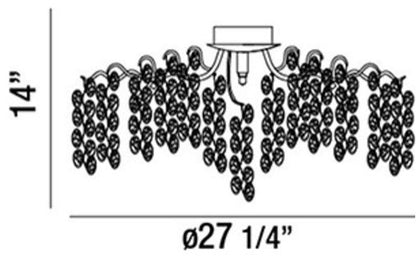 Eurofase Lighting 29057 Campobasso 7 Light 27"W Flush Mount - GoldBy Eurofase Lighting