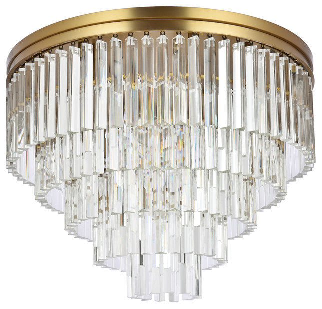Elegant Lighting Sydney 32" Round Crystal Flush MountBy Elegant Furniture & Lighting