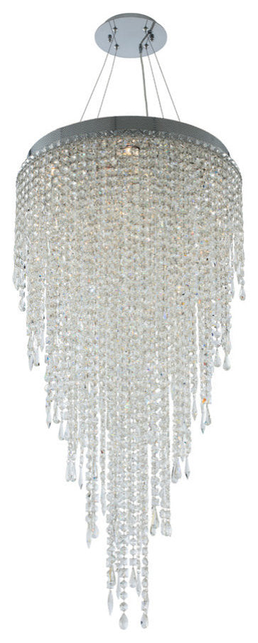 Allegri 028256-FR001 Tenuta 10 Light 24"W Crystal Chandelier - Polished ChromeBy Allegri Crystal by Kalco Lighting