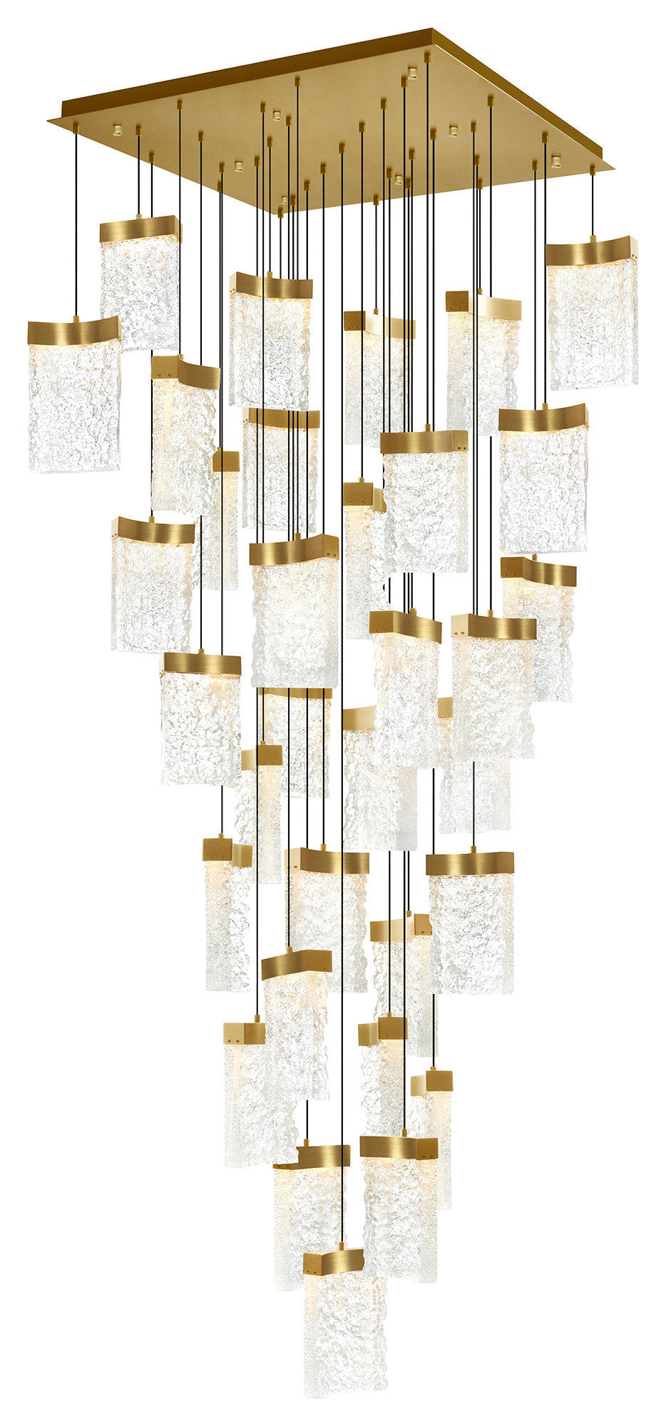 CWI LIGHTING 1587P36-33-624 Lava Integrated LED Brass ChandelierBy CWI Lighting