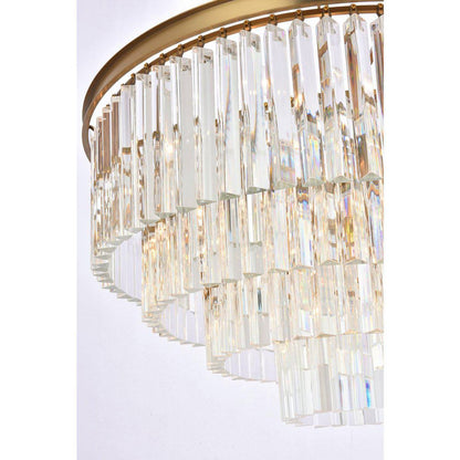 Sydney 17 Light Chandelier, Clear, Satin GoldBy Elegant Furniture & Lighting