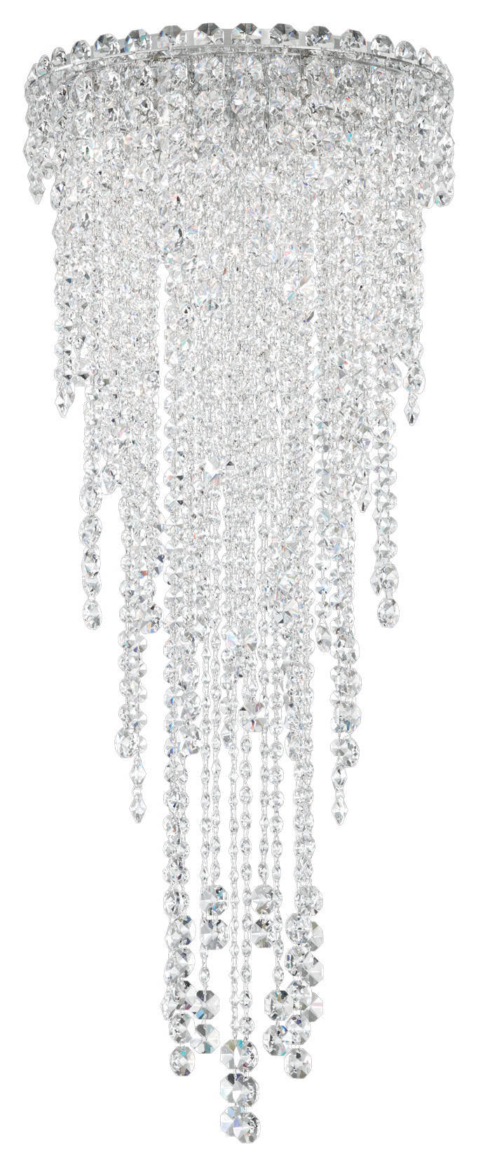 Chantant 4-Light Close to Ceiling in Stainless Steel With Clear Heritage CrystalBy Schonbek