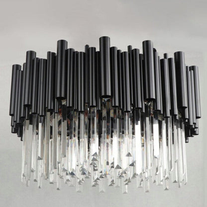 Vigo Crystal Ceiling Chandelier, Diameter 40"By Morsale.com
