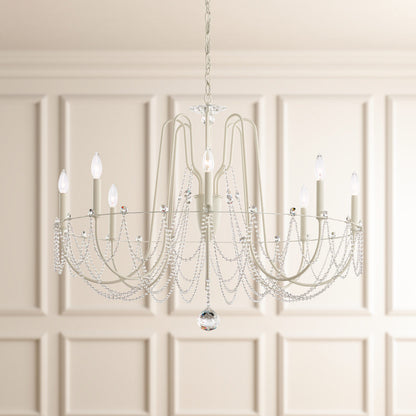 Schonbek Ar1008N-06S 8 Light Crystal Chandelier, WhiteBy Schonbek