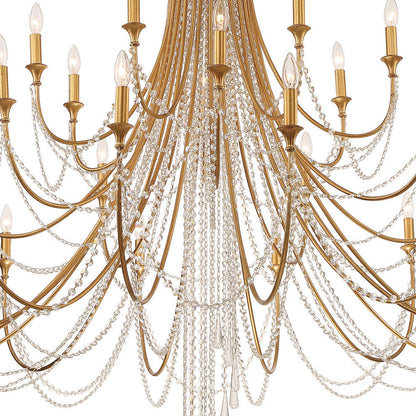 Crystorama Arcadia 28-Light Chandelier Antique GoldBy Crystorama Lighting