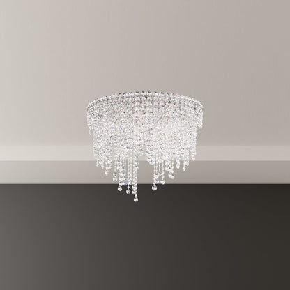 Schonbek Ch2401N-401H 6 Light Crystal Semi-Flush, Polished Stainless SteelBy Schonbek