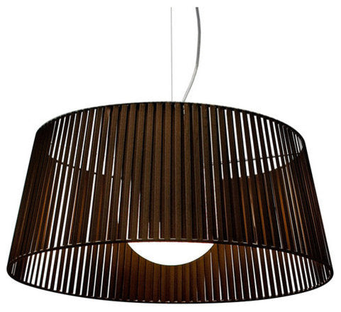 Ribbon Pendant, Mocha Shade, 31.49"By Medialight LLC