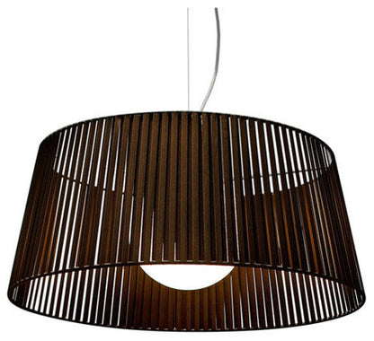 Ribbon Pendant, Mocha Shade, 31.49"By Medialight LLC