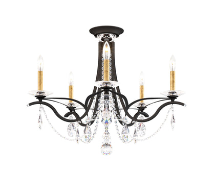Schonbek Va8312N-51H 5 Light Crystal Semi-Flush, BlackBy Schonbek