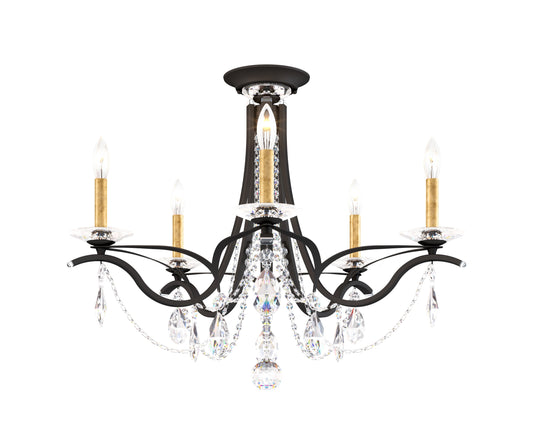 Schonbek Va8312N-51H 5 Light Crystal Semi-Flush, BlackBy Schonbek
