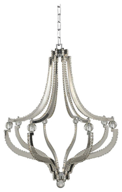 Allegri Cambria 36" Pendant, Polished Chrome, Firenze ClearBy Allegri Crystal by Kalco Lighting