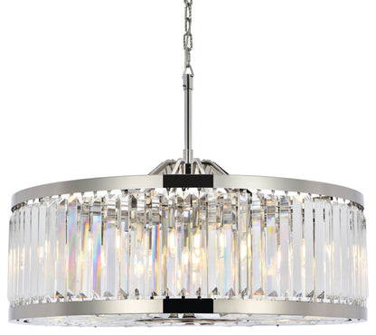 Elegant Lighting 1233D35/RC Chelsea 10 Light 36"W Crystal Drum - PolishedBy Elegant Furniture & Lighting