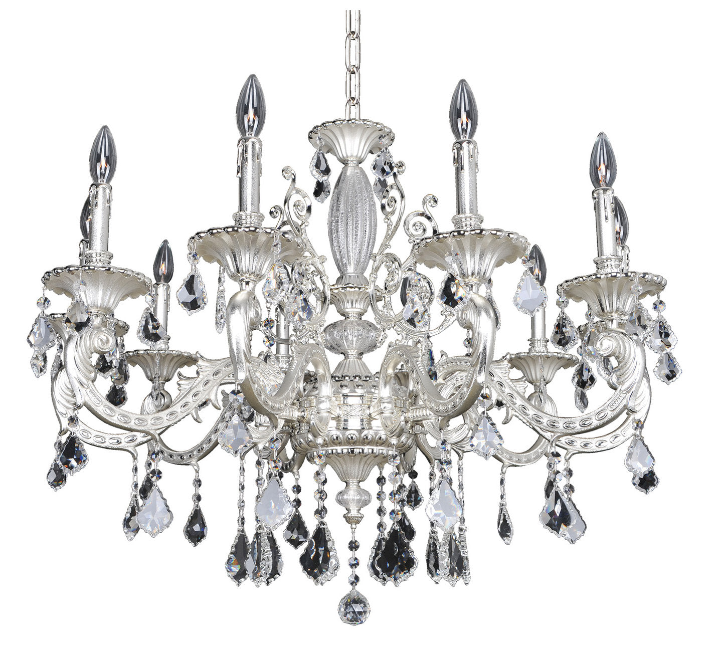 Casella 10 Light Chandelier, Swarovski Elements ClearBy Allegri Crystal by Kalco Lighting