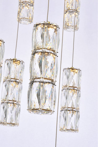 Elegant Lighting Polaris 38" Led Chandelier in GoldBy Elegant Furniture & Lighting