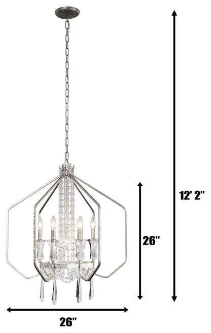 Varaluz 270P07 Barcelona 7 Light 26"W Crystal Taper Candle Style - OnyxBy Varaluz