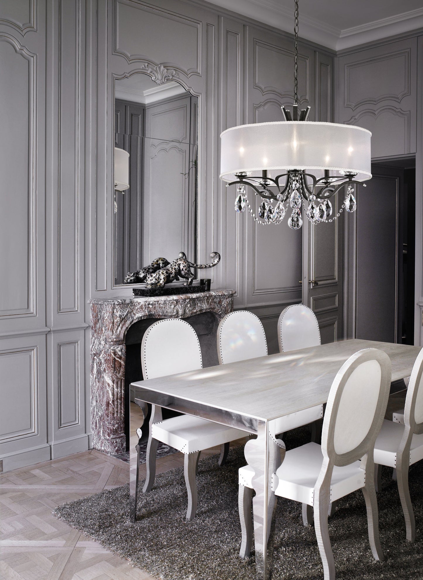 Schonbek Va8305N-22S1 5 Light Crystal Chandelier, Heirloom GoldBy Schonbek