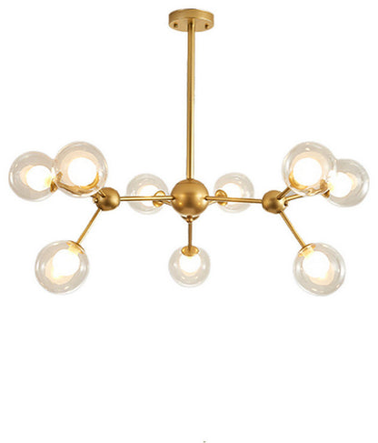 Cabiate | Glass Globe Shaped Chandelier for Bedroom, 9 Lights, Cool LightBy Miron Demid LLC