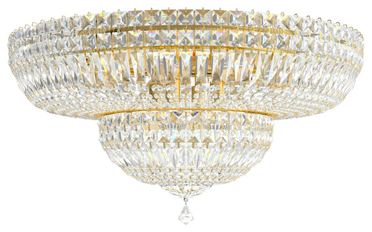Schonbek 5895-211S, 13 Light Crystal Semi-flush In AureliaBy Schonbek