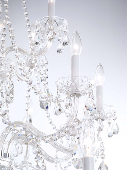 Arlington 15-Light Chandelier in Silver With Clear Heritage CrystalBy Schonbek
