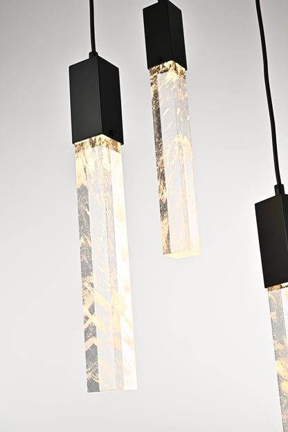 Home Living 36" Chandelier, BlackBy Home Living