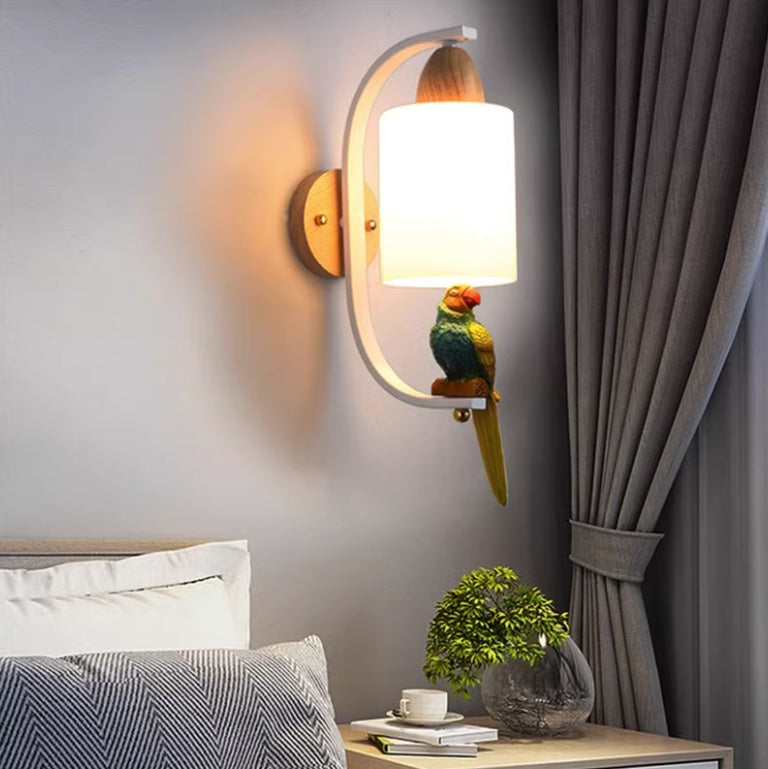 Solid Wood Bedside Wall Lamp �C Minimalist Creative Light for Living Room or Stair Aisle