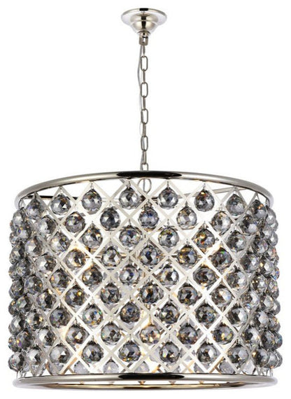 Elegant Lighting 1206D27-SS/RC Madison 8 Light 28"W Crystal Drum - PolishedBy Elegant Furniture & Lighting