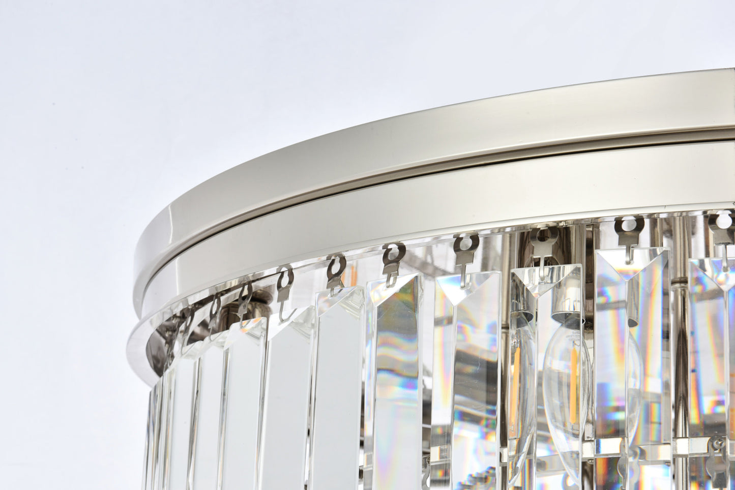 Elegant Lighting 1231F32/RC Sydney 17 Light 32"W Flush Mount Drum - Matte BlackBy Elegant Furniture & Lighting