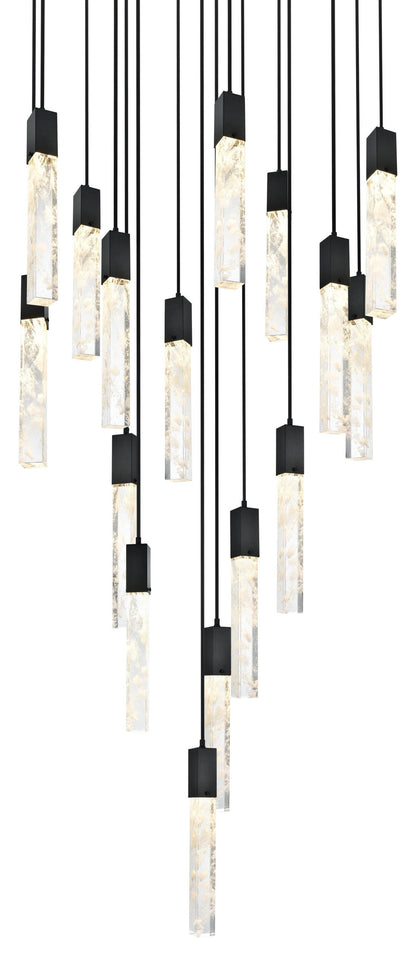 Home Living 36" Chandelier, BlackBy Home Living
