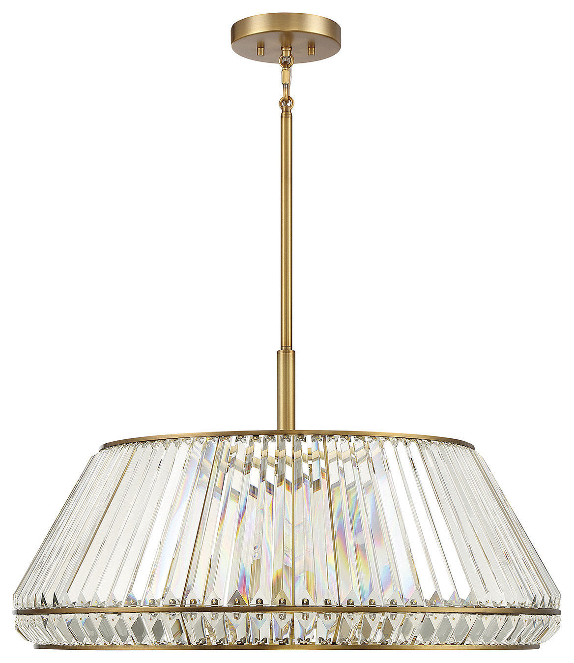Pyramid 6-Light Pendant in Warm BrassBy Savoy House